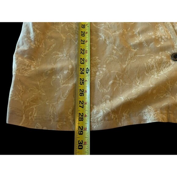 David Dart Woman Linen Blend Button Down Shirt Floral Sleeveless Size 3XL - Picture 4 of 9